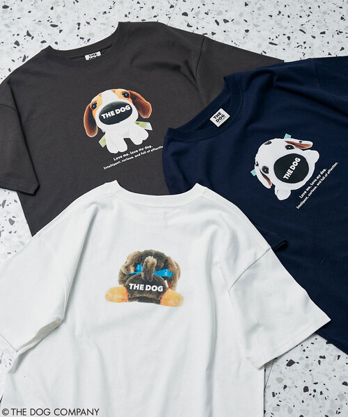 PUBLUX(パブリュクス)の「PUBLUX/パブリュクス THE DOG / ぬいぐるみ アート Tシャツ 限定展開(Tシャツ/カットソー・レディース・ネイビー/チャコールグレー/オフホワイト・フリ-)」の12枚目の写真