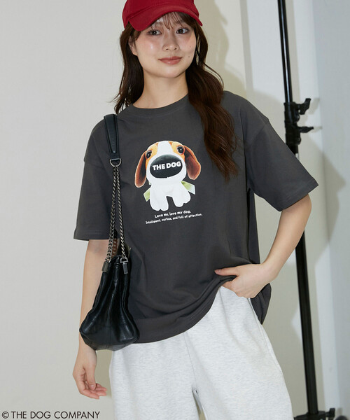 PUBLUX(パブリュクス)の「PUBLUX/パブリュクス THE DOG / ぬいぐるみ アート Tシャツ 限定展開(Tシャツ/カットソー・レディース・ネイビー/チャコールグレー/オフホワイト・フリ-)」の14枚目の写真