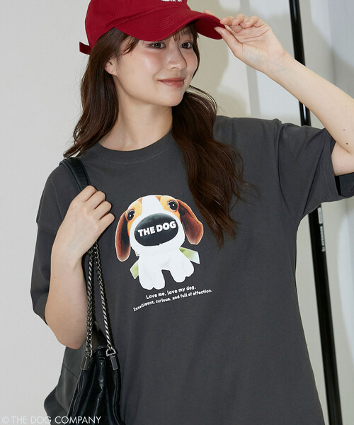PUBLUX(パブリュクス)の「PUBLUX/パブリュクス THE DOG / ぬいぐるみ アート Tシャツ 限定展開(Tシャツ/カットソー・レディース・ネイビー/チャコールグレー/オフホワイト・フリ-)」の15枚目の写真