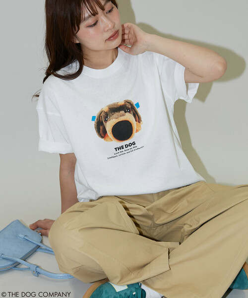 PUBLUX(パブリュクス)の「PUBLUX/パブリュクス THE DOG / ぬいぐるみ アート Tシャツ 限定展開(Tシャツ/カットソー・レディース・ネイビー/チャコールグレー/オフホワイト・フリ-)」の22枚目の写真