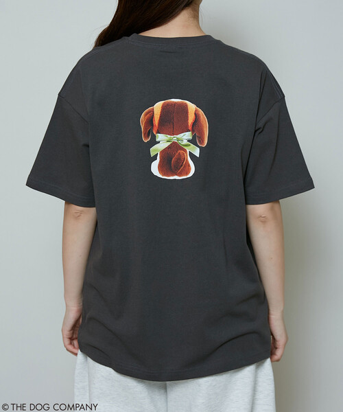 PUBLUX(パブリュクス)の「PUBLUX/パブリュクス THE DOG / ぬいぐるみ アート Tシャツ 限定展開(Tシャツ/カットソー・レディース・ネイビー/チャコールグレー/オフホワイト・フリ-)」の7枚目の写真