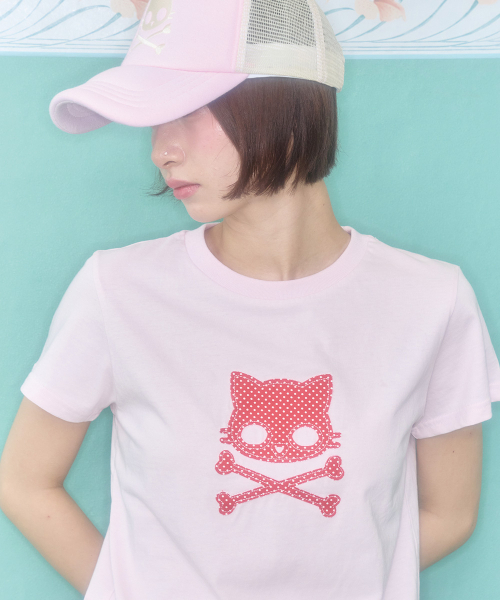 SHAKIRI(シャキリ)の「キリスカルパッチTシャツ(ピンク)(Tシャツ/カットソー・レディース・その他・FREE)」の1枚目の写真