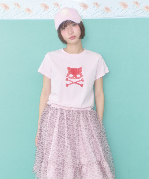 SHAKIRI(シャキリ)の「キリスカルパッチTシャツ(ピンク)(Tシャツ/カットソー・レディース・その他・FREE)」の2枚目の写真