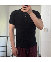 SENTAIR（センテア）の「リブドマッスルフィットヘンリーネック半袖Tシャツ _4カラー（Tシャツ/カットソー）」