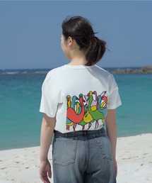 【アドベンチャーワールド】アドベンチャーワールド クルーネックフラミンゴTシャツ