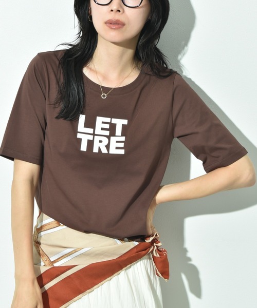 INTERPLANET(インタープラネット)の「立体ドットロゴT(Tシャツ/カットソー・レディース・オフホワイト/ブラウン/ブラック・FREE)」の3枚目の写真