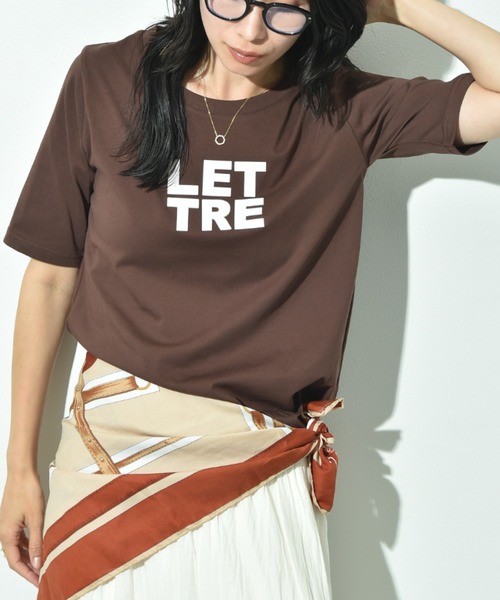 INTERPLANET(インタープラネット)の「立体ドットロゴT(Tシャツ/カットソー・レディース・オフホワイト/ブラウン/ブラック・FREE)」の9枚目の写真