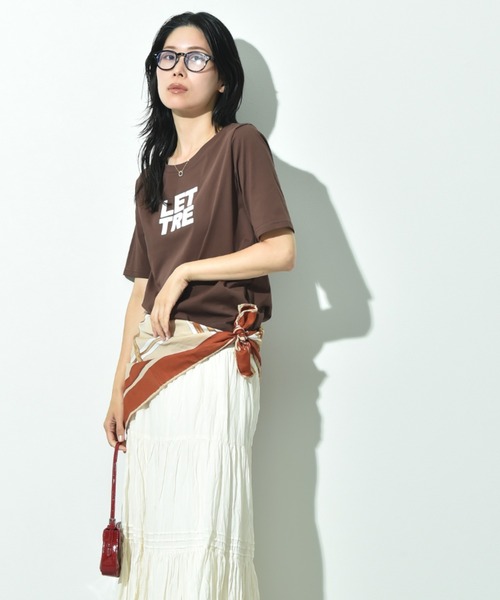 INTERPLANET(インタープラネット)の「立体ドットロゴT(Tシャツ/カットソー・レディース・オフホワイト/ブラウン/ブラック・FREE)」の5枚目の写真