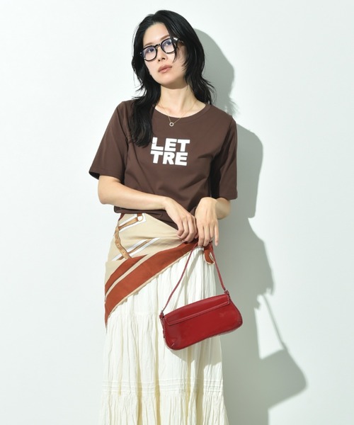 INTERPLANET(インタープラネット)の「立体ドットロゴT(Tシャツ/カットソー・レディース・オフホワイト/ブラウン/ブラック・FREE)」の8枚目の写真