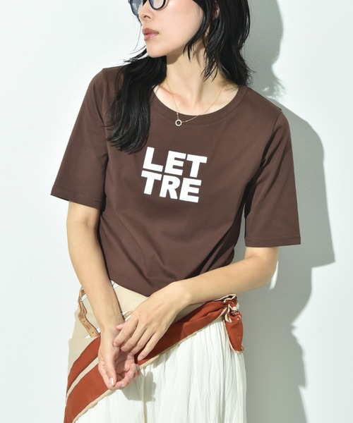 INTERPLANET(インタープラネット)の「立体ドットロゴT(Tシャツ/カットソー・レディース・オフホワイト/ブラウン/ブラック・FREE)」の10枚目の写真