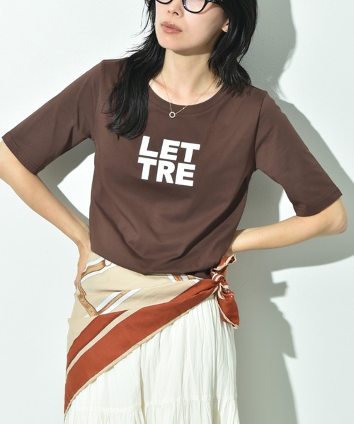 INTERPLANET(インタープラネット)の「立体ドットロゴT(Tシャツ/カットソー・レディース・オフホワイト/ブラウン/ブラック・FREE)」の11枚目の写真