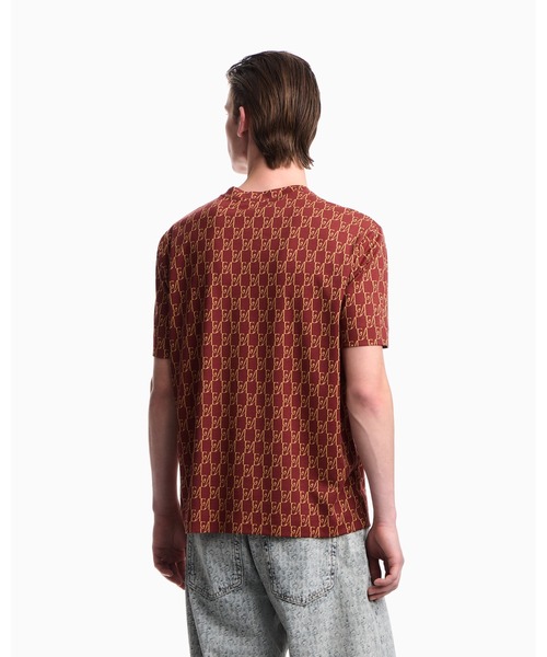 EMPORIO ARMANI（エンポリオアルマーニ）の「【エンポリオ アルマーニ】レギュラーフィット Tシャツ コットンリヨセルジャージー（Tシャツ/カットソー・メンズ・レッド系その他・MEDIUM/LARGE/XX-LARGE/X-SMALL/X-LARGE/SMALL）」の3枚目の写真