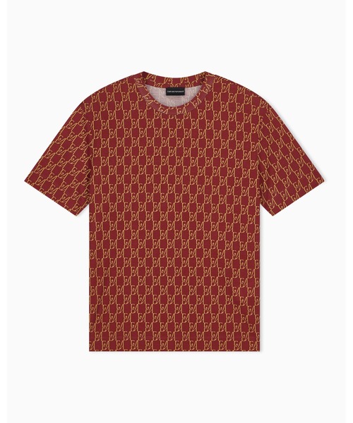 EMPORIO ARMANI（エンポリオアルマーニ）の「【エンポリオ アルマーニ】レギュラーフィット Tシャツ コットンリヨセルジャージー（Tシャツ/カットソー・メンズ・レッド系その他・MEDIUM/LARGE/XX-LARGE/X-SMALL/X-LARGE/SMALL）」の2枚目の写真