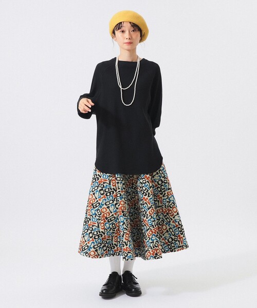 BEAMS BOY(ビームスボーイ)の「ビッグ サーマル ロングスリーブ(Tシャツ/カットソー・レディース・ブラック/オフホワイト/グレー系その他・0/1/2)」の12枚目の写真