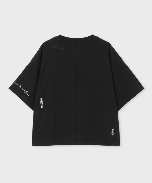 Paul Smith（ポールスミス）の「ウィメンズ ハンドドローイング刺繍 半袖Tシャツ / 265026 405VE（Tシャツ/カットソー・レディース・コーラル/アイボリー/ブラック・MEDIUM/2L）」の14枚目の写真