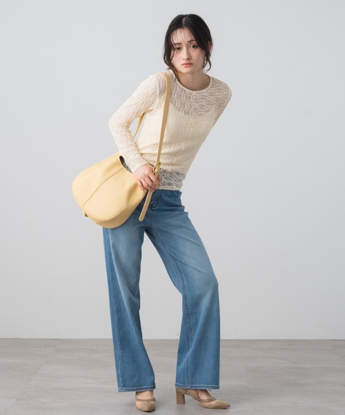 AJUGA.(アジュガ)の「ワンショルダーエコレザーバッグ(ショルダーバッグ・レディース・ライトイエロー/アイボリー・ONE SIZE)」の22枚目の写真