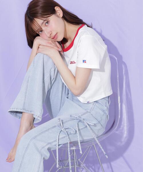 JILL by JILL STUART(ジルバイジルスチュアート)の「【再入荷】サイドリボンフレアデニム(デニムパンツ・レディース・ブルー/ネイビー・M/S)」の22枚目の写真