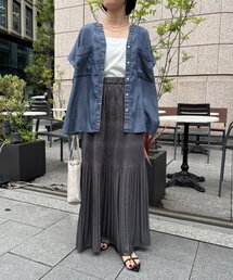 Jena espace merveilleux（ジェナ　エスパスメルヴェイユ）の「【サラサラ半袖デニム】テンセルフレンチシャツ（シャツ/ブラウス）」