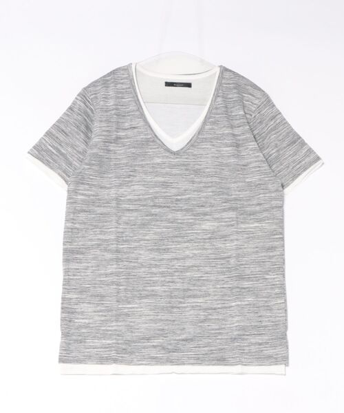 ARCHIVER(アーカイバ)の「【Bd】ユニセックス 杢天竺 レイヤード VネックTシャツ(Tシャツ/カットソー・レディース・グレー/ホワイト/ブラック/ワインレッド・X-LARGE/MEDIUM/LARGE)」の11枚目の写真
