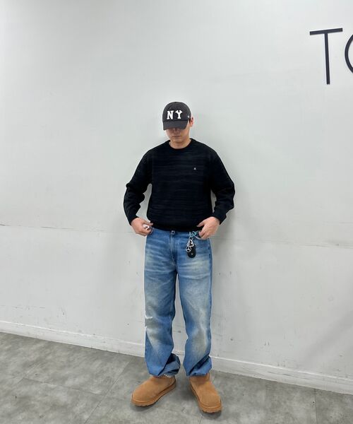 ALYSS（アリス）の「ミックスドクロップラウンドニット[ブラック]（ニット/セーター・メンズ・その他・MEDIUM/LARGE/X-LARGE）」の3枚目の写真