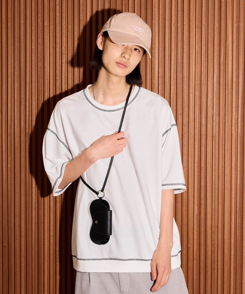 LAKOLE(ラコレ)の「ステッチミニウラケTEE / 912422(Tシャツ/カットソー・メンズ・ホワイト/ブラック/イエロー/グリーン・X-LARGE/LARGE/MEDIUM)」の2枚目の写真