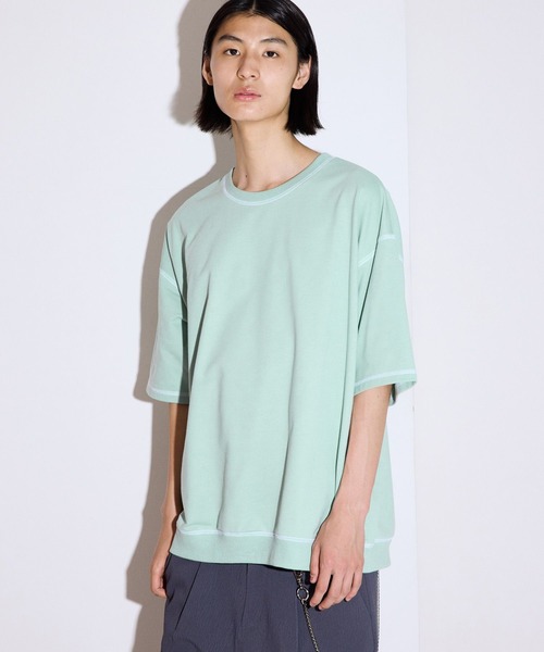 LAKOLE(ラコレ)の「ステッチミニウラケTEE / 912422(Tシャツ/カットソー・メンズ・ホワイト/ブラック/イエロー/グリーン・X-LARGE/LARGE/MEDIUM)」の4枚目の写真