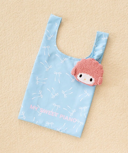 LOWRYS FARM（ローリーズファーム）の「【マイスウィートピアノ】ポーチ付きエコバック 672138 /GOODS（エコバッグ/サブバッグ・レディース・ライトピンク/ピンク・FREE）」の2枚目の写真