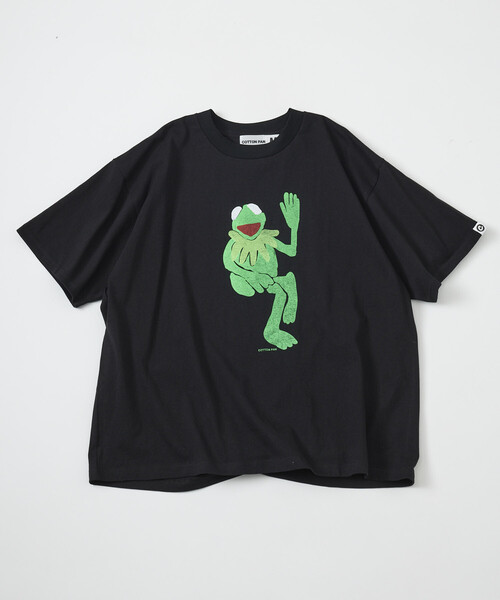 cotton pan(コットンパン)の「COTTON PAN/コットンパン リラックスフィット プリント クルーネック Tシャツ / カエル(Tシャツ/カットソー・メンズ・ブラック/ホワイト・MEDIUM/LARGE)」の10枚目の写真