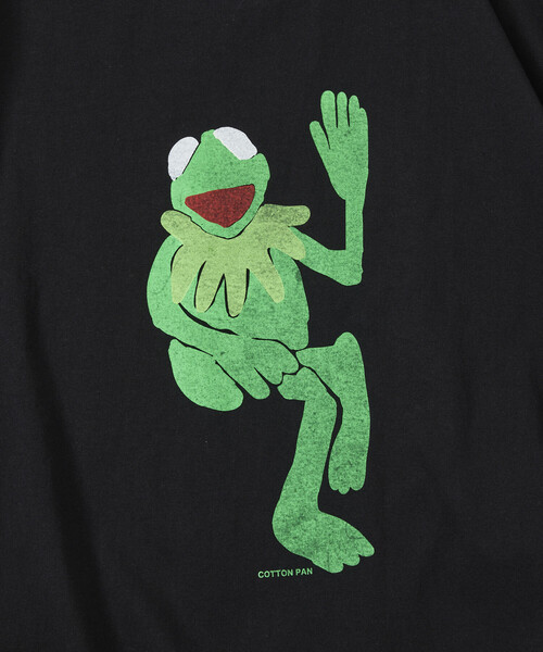 cotton pan(コットンパン)の「COTTON PAN/コットンパン リラックスフィット プリント クルーネック Tシャツ / カエル(Tシャツ/カットソー・メンズ・ブラック/ホワイト・MEDIUM/LARGE)」の11枚目の写真