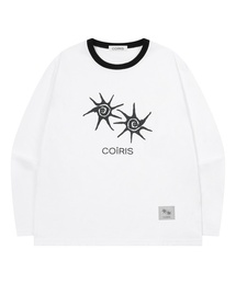 ソルナ 配色 ラウンドネック 長袖Tシャツ 男女共用 (4カラー)
