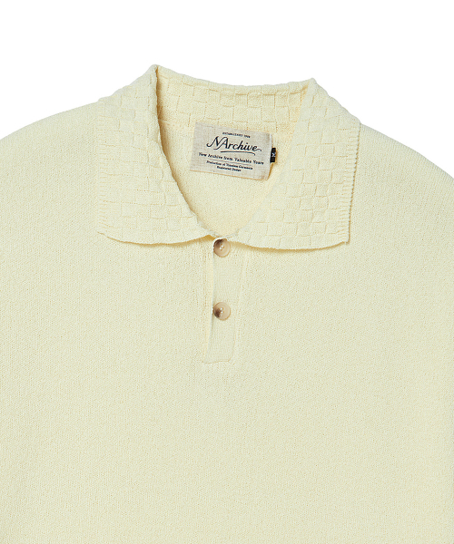 Beyond Closet（-）の「[コレクションライン] ウィービングカラー ディテール コットンニット アイボリー（ニット/セーター・メンズ・その他・MEDIUM/LARGE）」の5枚目の写真