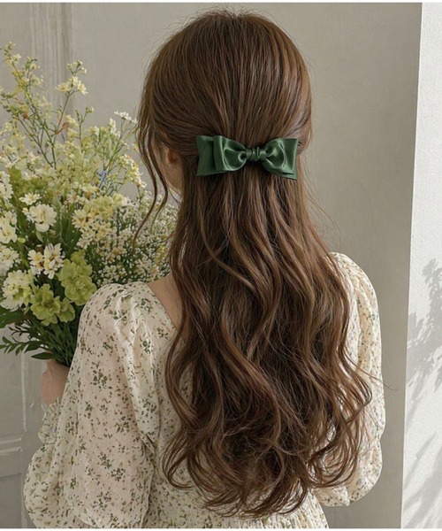 セール】NO WAY｜ノー ウェイのバレッタ/ヘアクリップ（グリーン