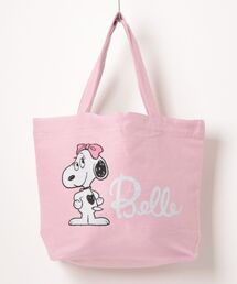 PEANUTS スクエアジャガードトートバッグ