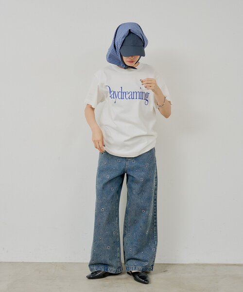 WHIMSIC(ウィムジック)の「【UNISEX/2サイズ展開】デイドリーミングシルクスクリーンプリントT(Tシャツ/カットソー・メンズ・ホワイト/ブラック/グレー・2/1)」の18枚目の写真