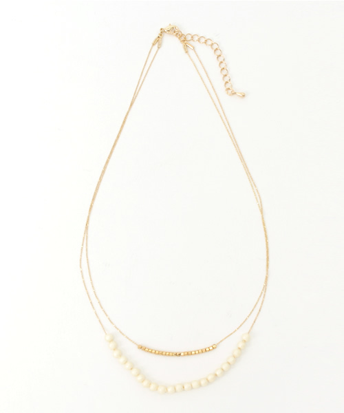 folklore（フォルクローレ）の「毎日に華を添えてくれる。2連パールネックレス（ネックレス・レディース・シルバー/ゴールド・ﾌﾘ-）」の5枚目の写真