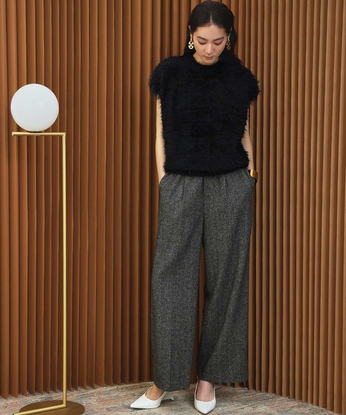 ELFRANK(エルフランク)の「【2026AW】【M~Lサイズ展開】シャギーニットベスト《着用動画あり》(ベスト・レディース・ブラック/ベージュ/ネイビー・M/L)」の7枚目の写真