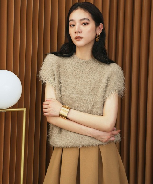 ELFRANK(エルフランク)の「【2026AW】【M~Lサイズ展開】シャギーニットベスト《着用動画あり》(ベスト・レディース・ブラック/ベージュ/ネイビー・M/L)」の12枚目の写真