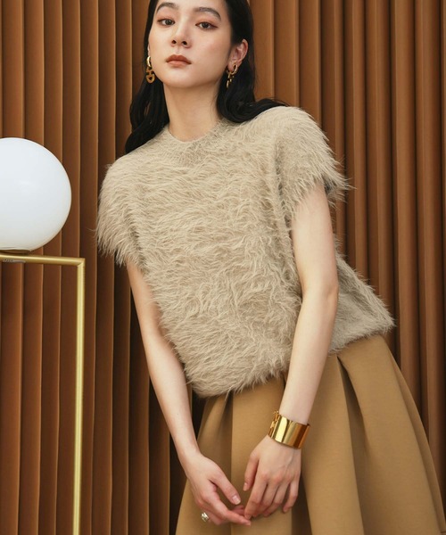 ELFRANK(エルフランク)の「【2026AW】【M~Lサイズ展開】シャギーニットベスト《着用動画あり》(ベスト・レディース・ブラック/ベージュ/ネイビー・M/L)」の13枚目の写真