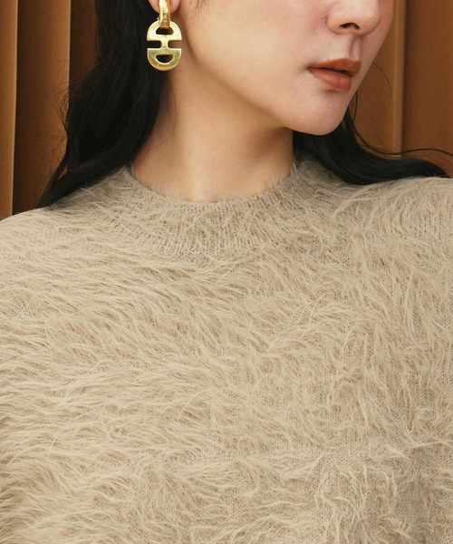 ELFRANK(エルフランク)の「【2026AW】【M~Lサイズ展開】シャギーニットベスト《着用動画あり》(ベスト・レディース・ブラック/ベージュ/ネイビー・M/L)」の15枚目の写真