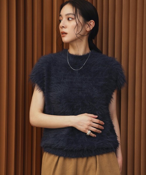 ELFRANK(エルフランク)の「【2026AW】【M~Lサイズ展開】シャギーニットベスト《着用動画あり》(ベスト・レディース・ブラック/ベージュ/ネイビー・M/L)」の17枚目の写真