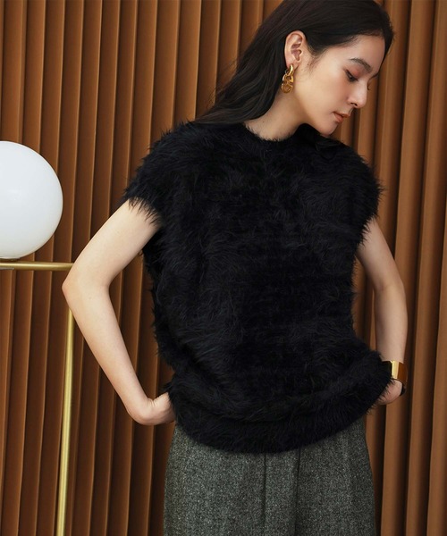ELFRANK(エルフランク)の「【2026AW】【M~Lサイズ展開】シャギーニットベスト《着用動画あり》(ベスト・レディース・ブラック/ベージュ/ネイビー・M/L)」の22枚目の写真