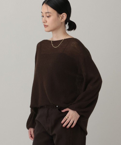 A part by(アパートバイ)の「Babyモヘヤニットプルオーバー(Tシャツ/カットソー・レディース・モスグリーン/ライトブルー/ダークブラウン/ライトベージュ・FREE)」の13枚目の写真