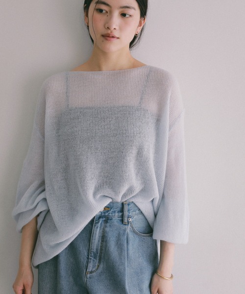 A part by(アパートバイ)の「Babyモヘヤニットプルオーバー(Tシャツ/カットソー・レディース・モスグリーン/ライトブルー/ダークブラウン/ライトベージュ・FREE)」の22枚目の写真