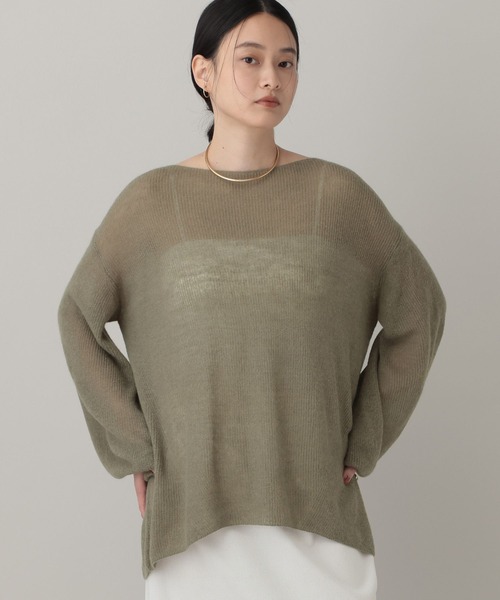 A part by(アパートバイ)の「Babyモヘヤニットプルオーバー(Tシャツ/カットソー・レディース・モスグリーン/ライトブルー/ダークブラウン/ライトベージュ・FREE)」の17枚目の写真