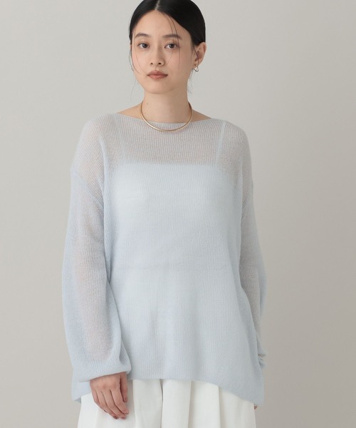 A part by(アパートバイ)の「Babyモヘヤニットプルオーバー(Tシャツ/カットソー・レディース・モスグリーン/ライトブルー/ダークブラウン/ライトベージュ・FREE)」の21枚目の写真