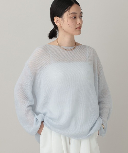 A part by(アパートバイ)の「Babyモヘヤニットプルオーバー(Tシャツ/カットソー・レディース・モスグリーン/ライトブルー/ダークブラウン/ライトベージュ・FREE)」の22枚目の写真