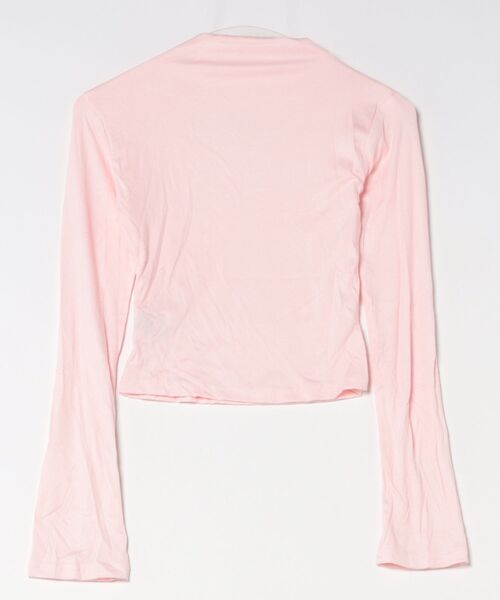 ViViDAY(ビビデー)の「ラインストーン英字ロゴ ハイネックカットソー(Tシャツ/カットソー・レディース・ピンク・M)」の6枚目の写真