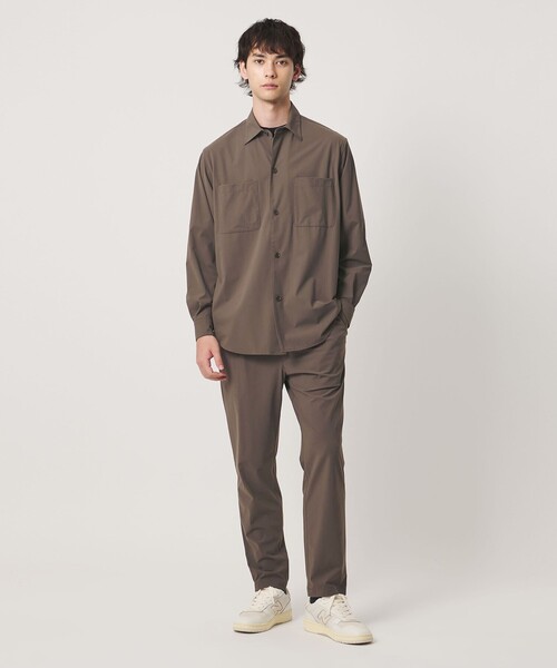UNITED ARROWS(ユナイテッドアローズ)の「ナイロン/ポリウレタン エコニール シャツ タテヨコストレッチ(カーディガン/ボレロ・メンズ・モカ/ブラック・M/S/L/XL)」の11枚目の写真