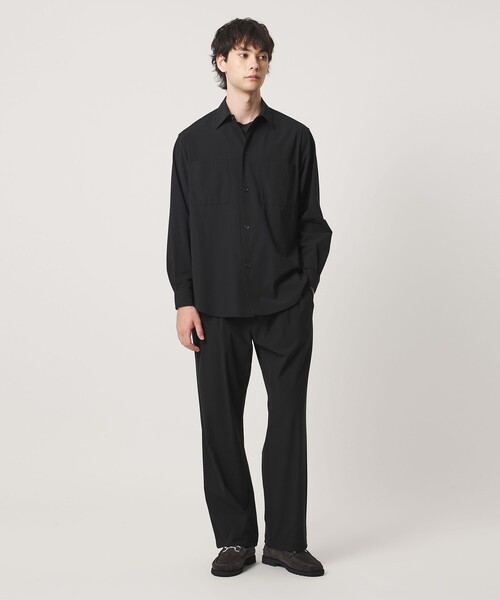 UNITED ARROWS(ユナイテッドアローズ)の「ナイロン/ポリウレタン エコニール シャツ タテヨコストレッチ(カーディガン/ボレロ・メンズ・モカ/ブラック・M/S/L/XL)」の12枚目の写真