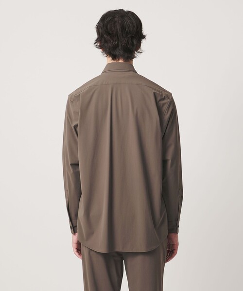 UNITED ARROWS(ユナイテッドアローズ)の「ナイロン/ポリウレタン エコニール シャツ タテヨコストレッチ(カーディガン/ボレロ・メンズ・モカ/ブラック・M/S/L/XL)」の15枚目の写真